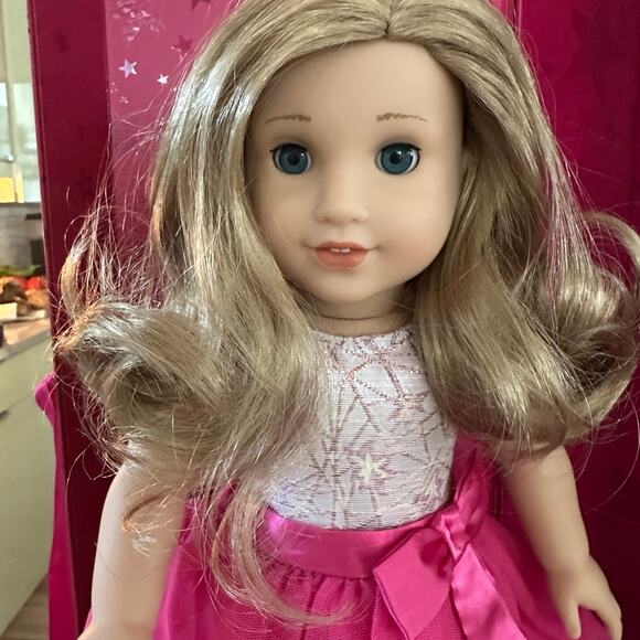 American Girl Doll One of a kind long blonde hair blue eyes light skin CYO